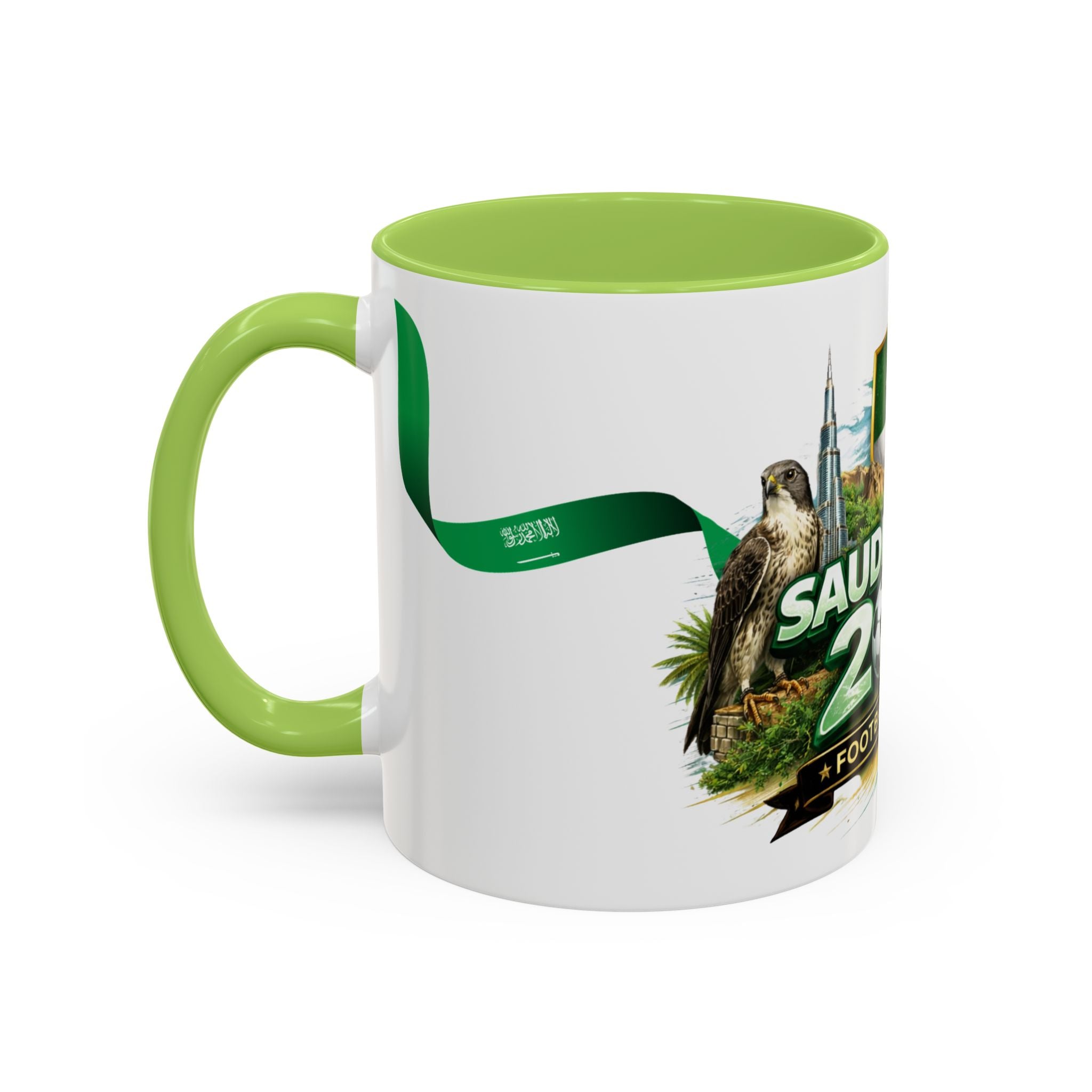 Saudi Arabia 2026 Football Passion Accent Coffee Mug – Cup Soccer Fan Gift