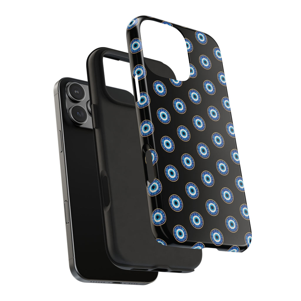 Evil Eye Pattern Tough Phone Case — Protective Blue Nazar Design