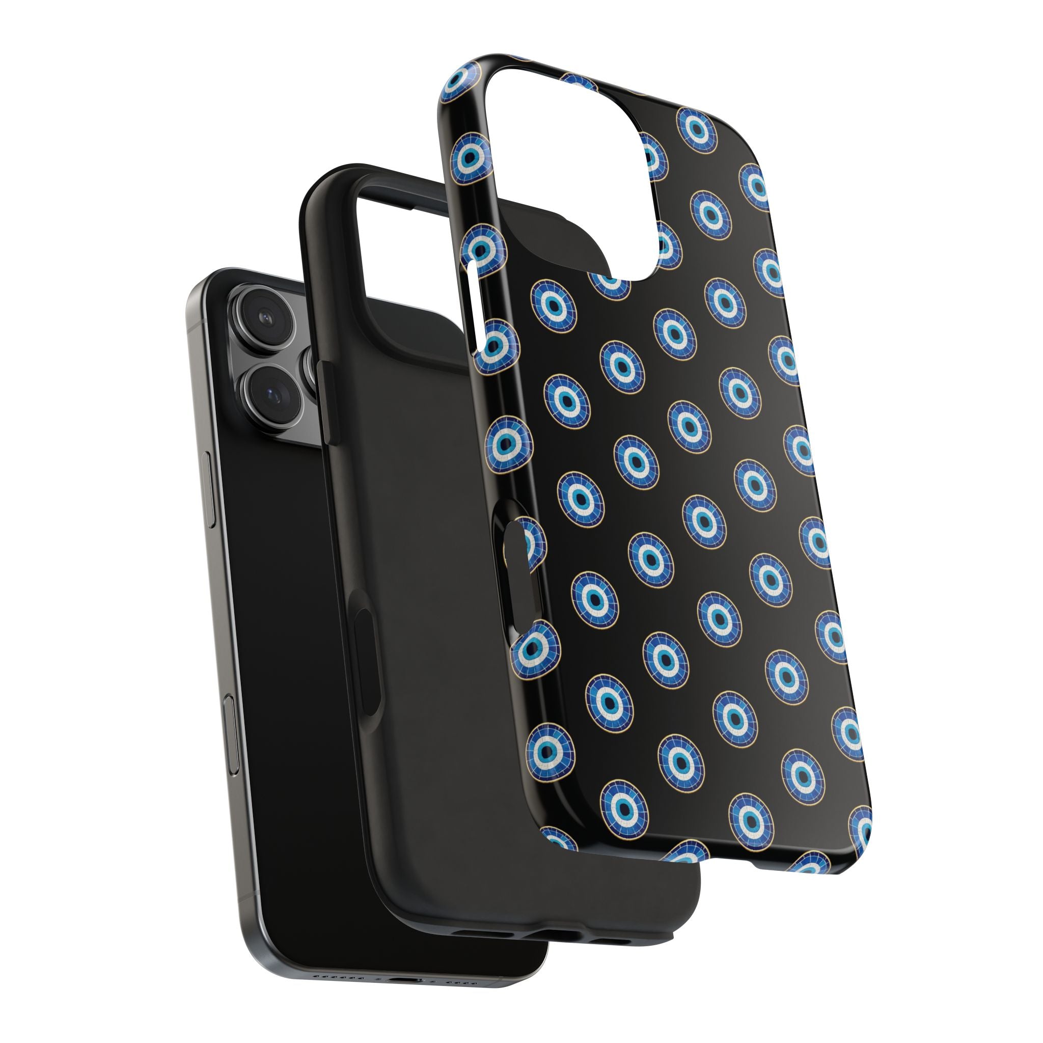 Evil Eye Pattern Tough Phone Case — Protective Blue Nazar Design