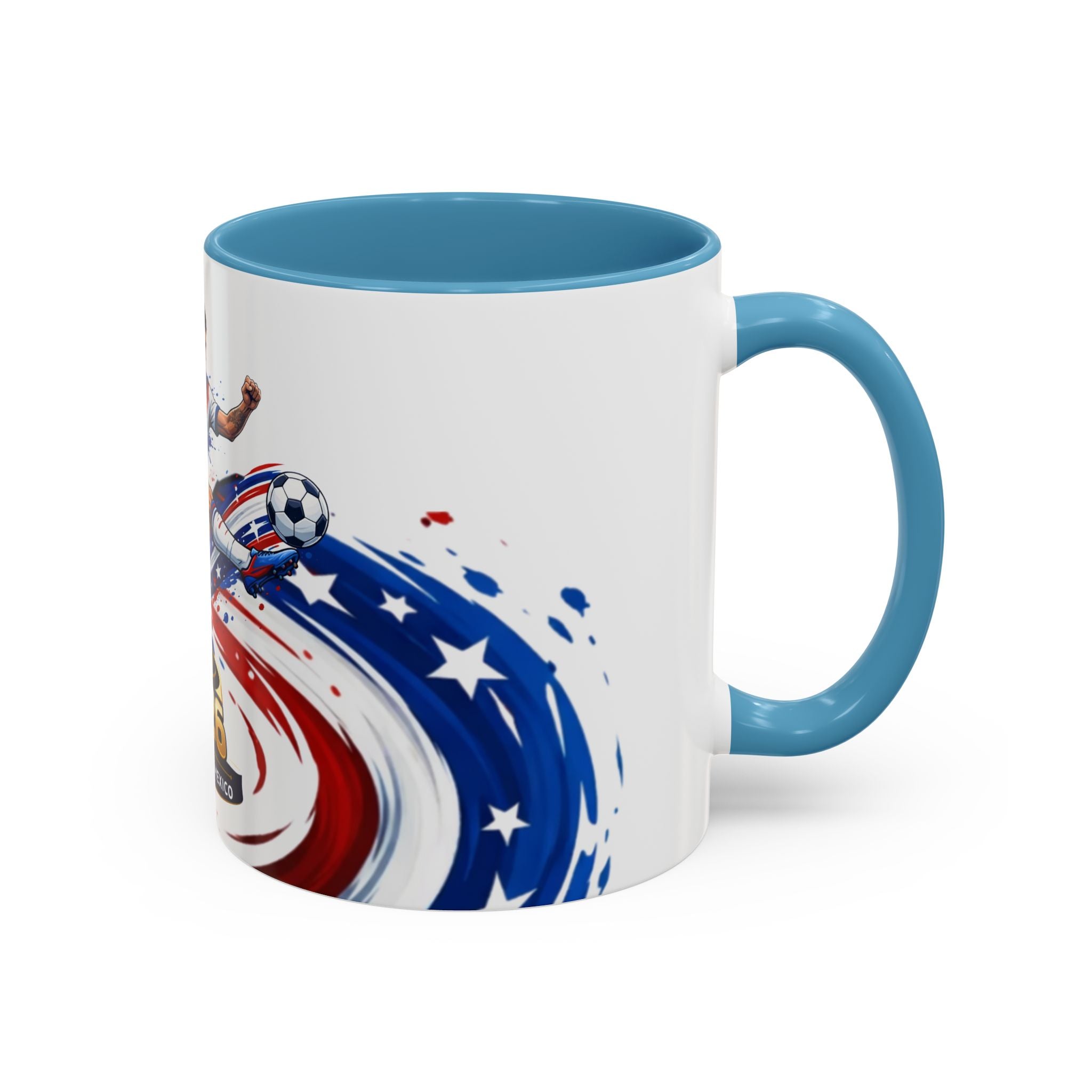 2026 CONCACAF Soccer Champion Accent Mug — USA Canada Mexico  Cup Qualifier Design