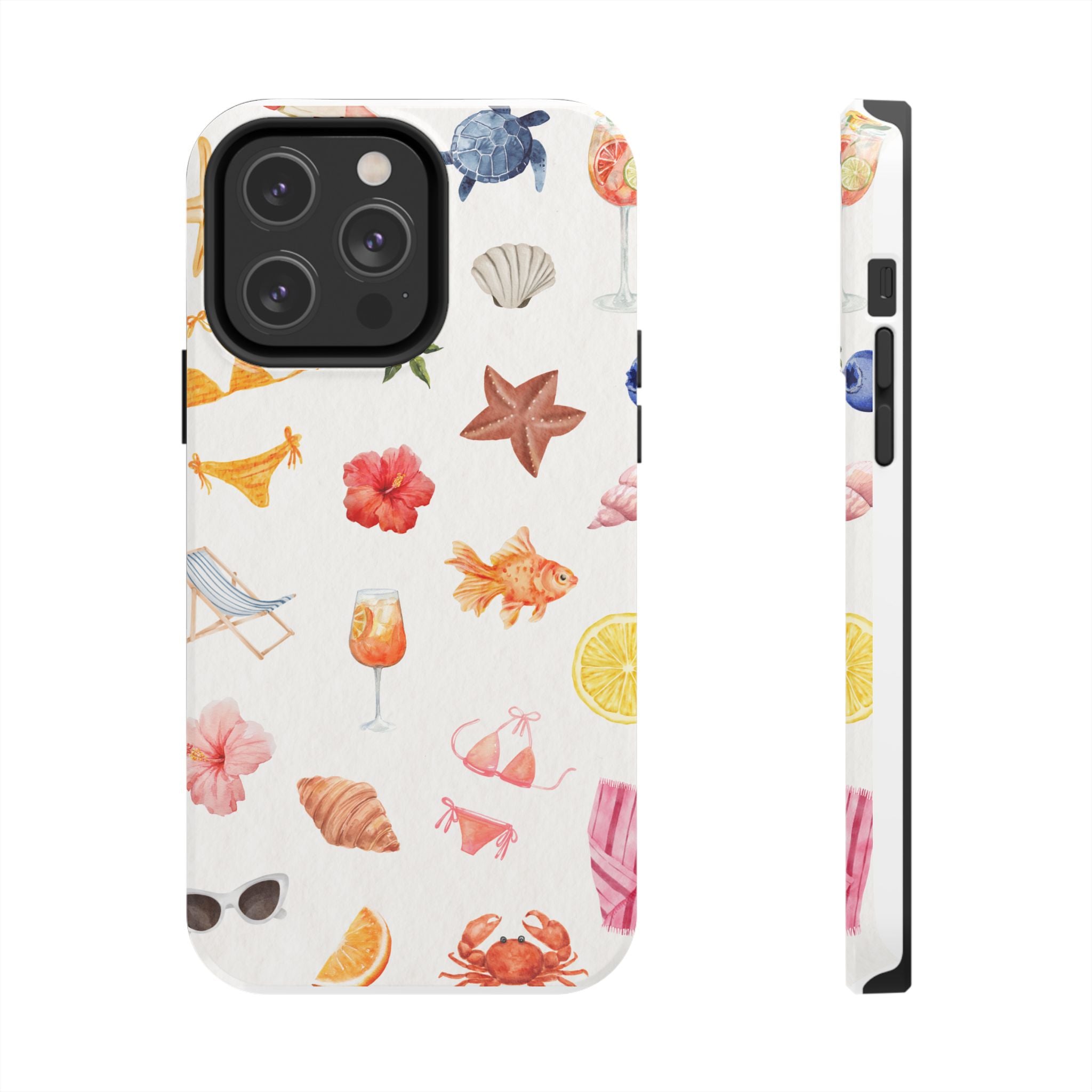 Summer Seashells Pattern Tough Phone Case — Beach Vacation Phone Cover