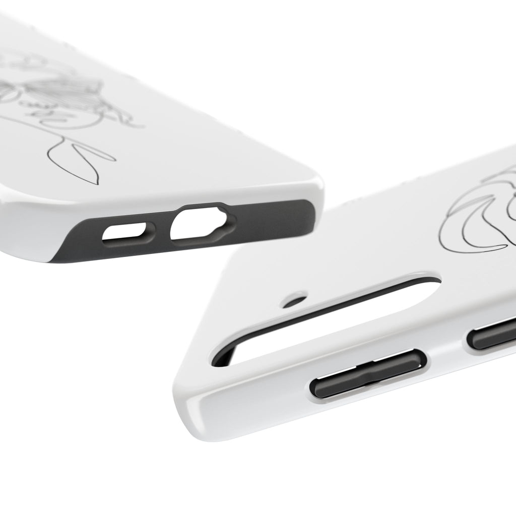 Butterfly Line Art Tough Phone Case — Minimalist Woman Face Design