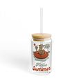 Hello Summer" Skeleton Sipper Glass