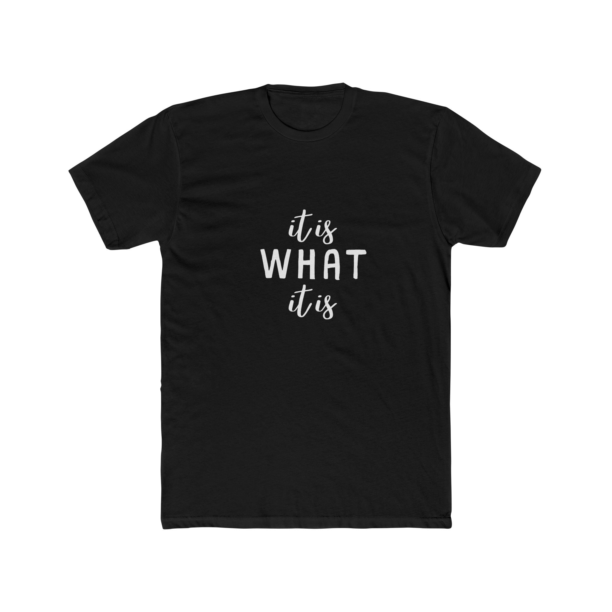 It Is What It Is Tee — Casual Graphic Cotton Crew Shirt