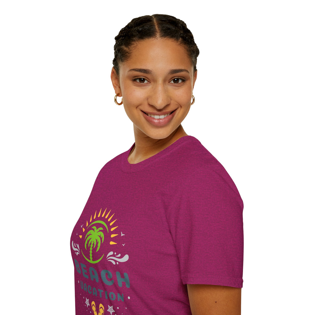 Beach Vacation T-Shirt — Palm Tree Sunset Graphic Tee
