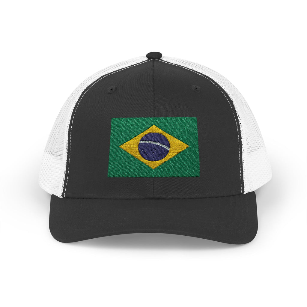 Brazil Flag Snapback Trucker Cap — Embroidered Brazilian Flag Hat