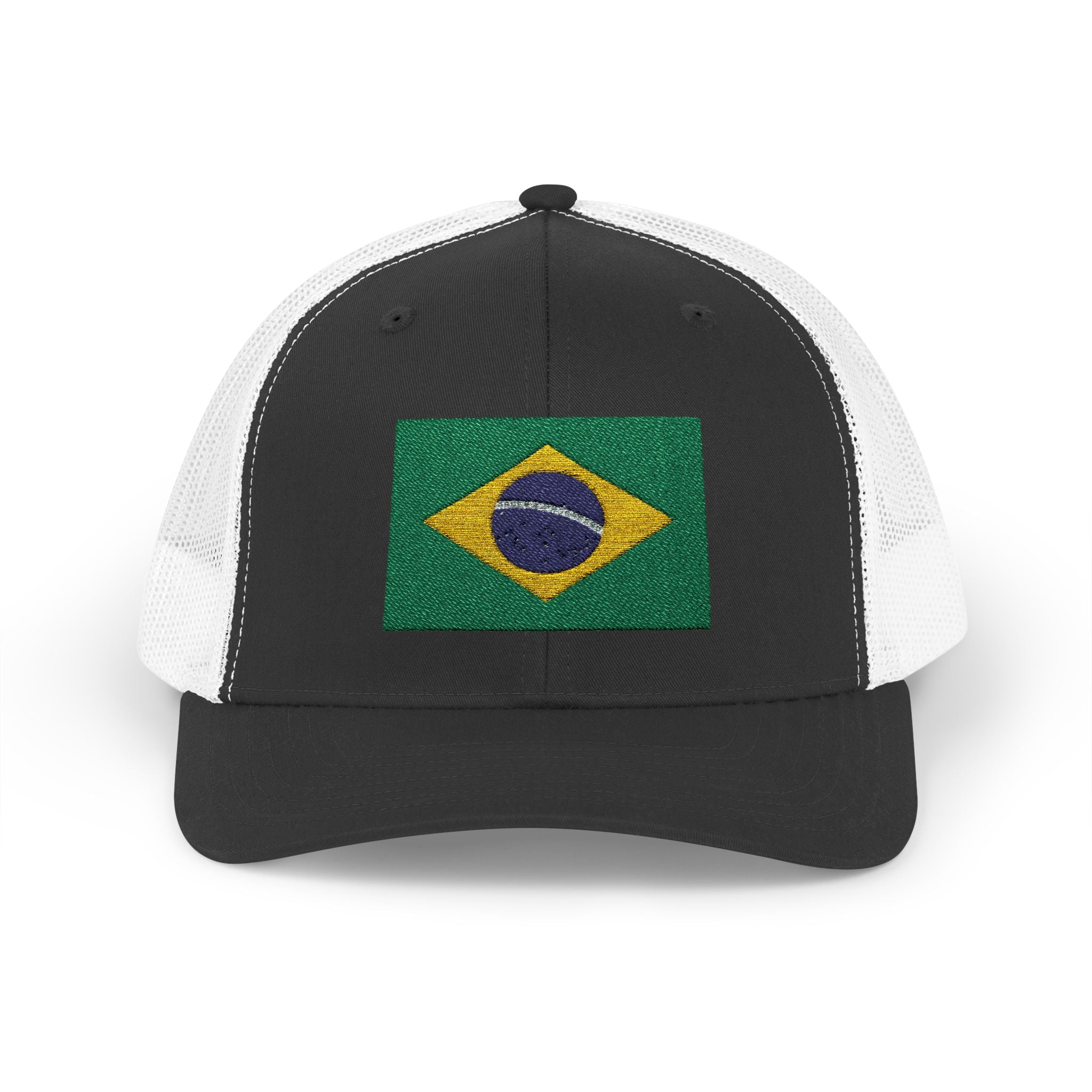 Brazil Flag Snapback Trucker Cap — Embroidered Brazilian Flag Hat