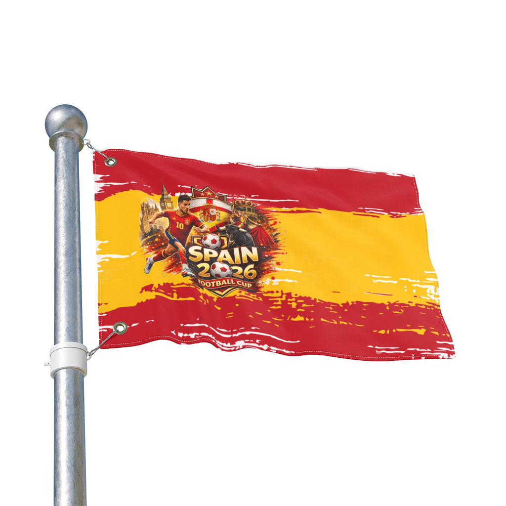 Spain 2026 Football Cup Double-Sided Flag — Spanish National Team Fan Banner
