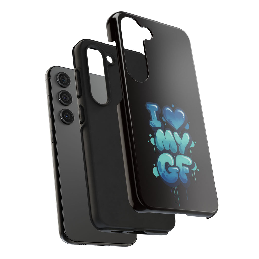 I Love My GF Phone Case — Protective Glossy "I  My GF" Design