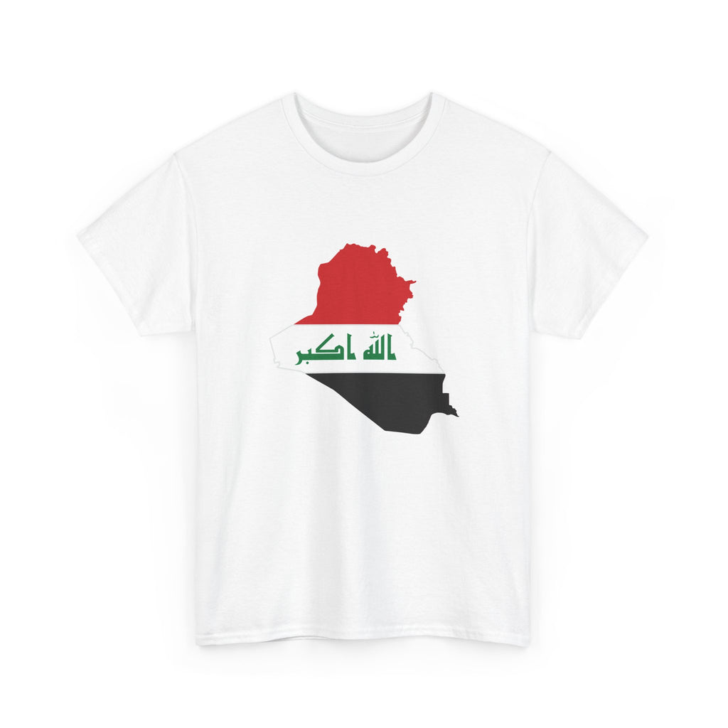 Iraq Flag Map T‑Shirt - Iraqi Pride Graphic Tee (Arabic 'Allahu Akbar')