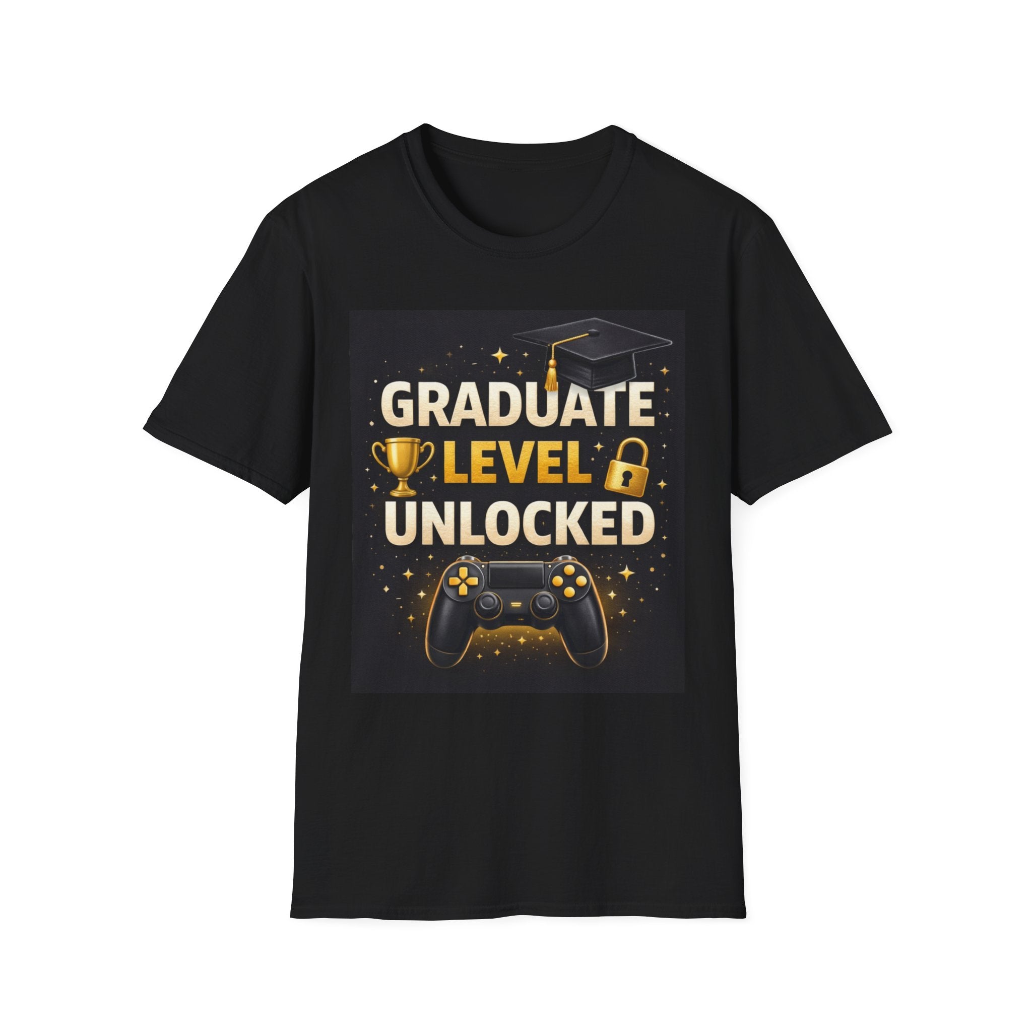Graduate Level Unlocked T-Shirt — Gamer Graduation Tee