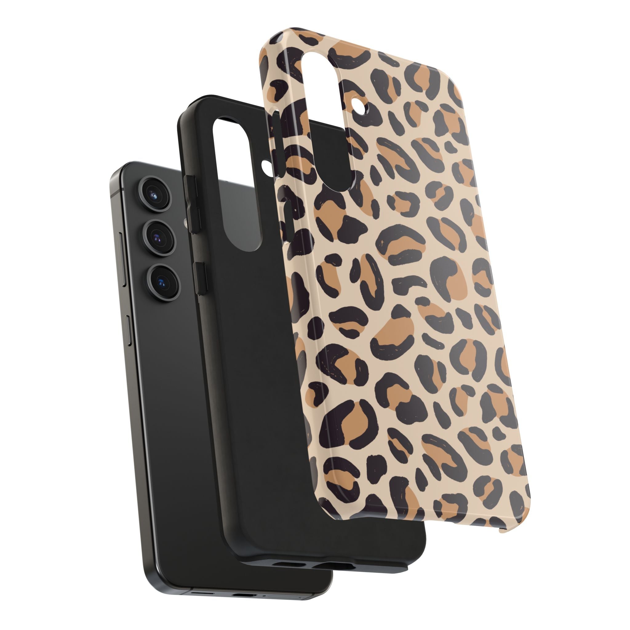 Leopard Print Tough Phone Case – Durable Glam Protective Cover