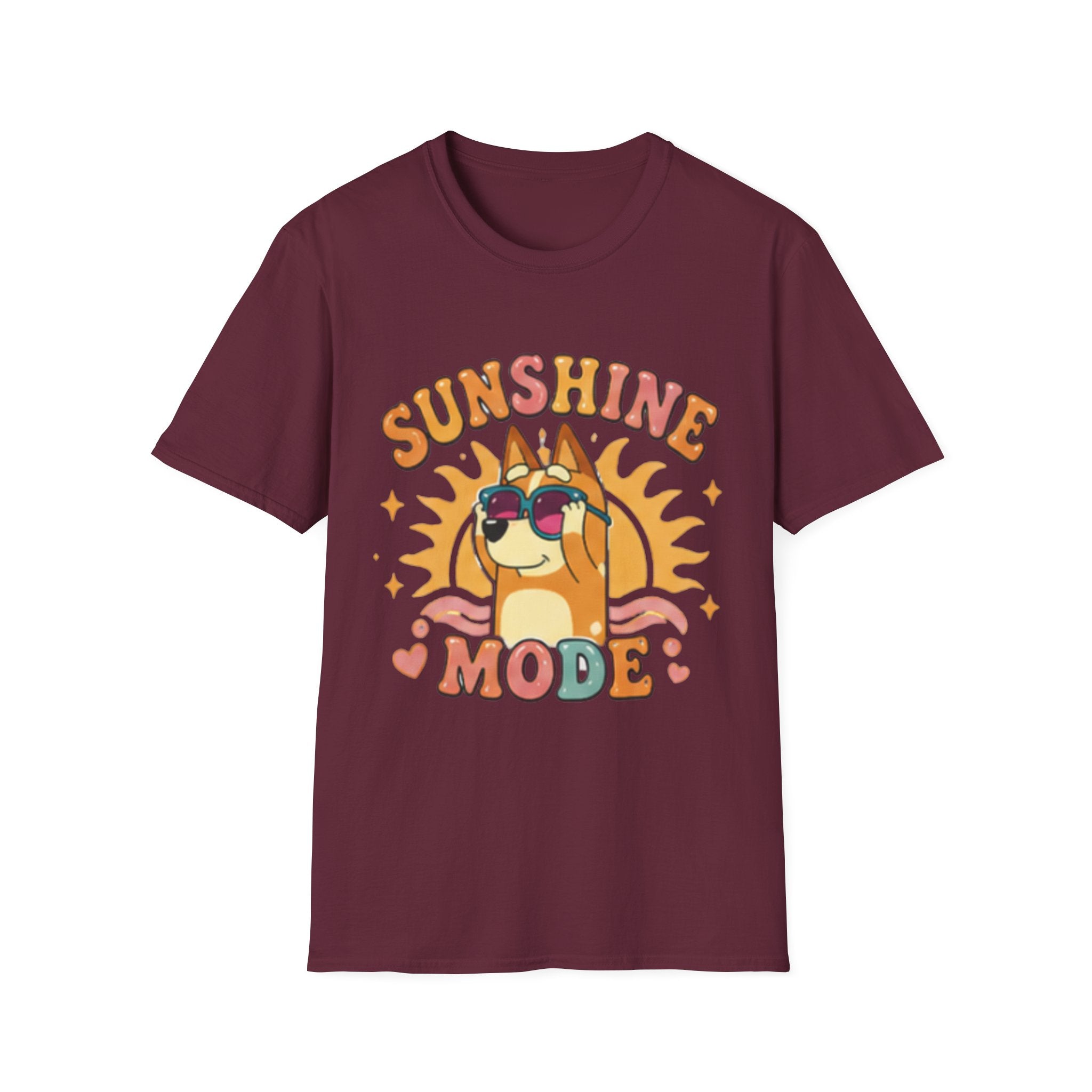 Sunshine Mode T-Shirt — Retro Sunglasses Dog Graphic