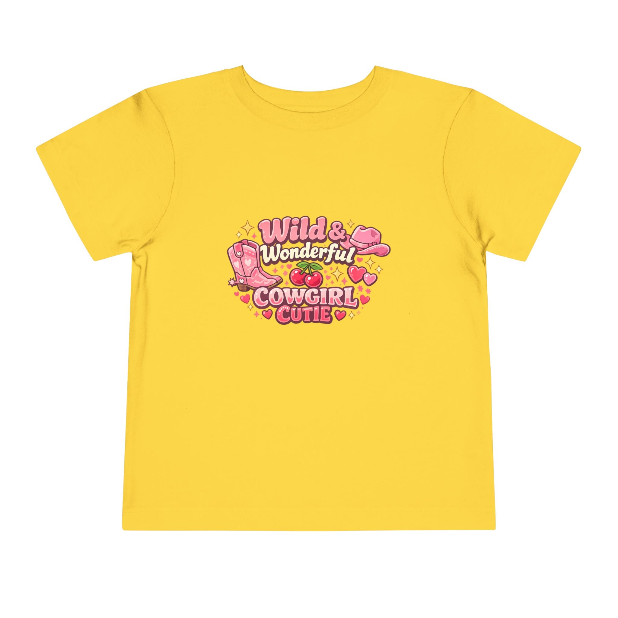 Wild & Wonderful Cowgirl Cutie Toddler Tee — Pink Heart Western Baby Shirt