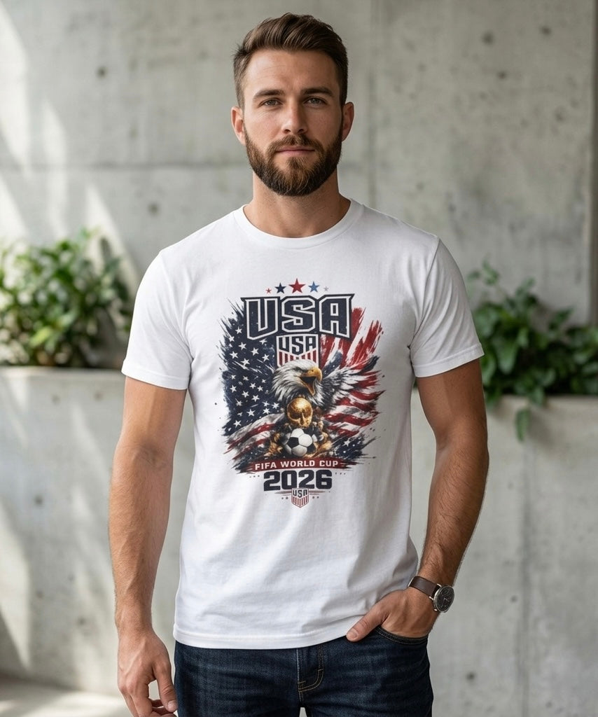USA Eagle Graphic T-Shirt — Patriotic 2026 American Flag Design