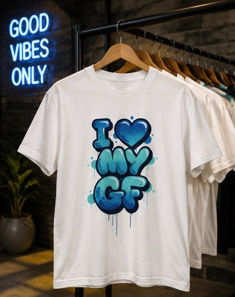I Heart My GF T-Shirt — Cute 'I  My GF' Graphic Tee for Girlfriend Love, Anniversary & Valentine’s Day
