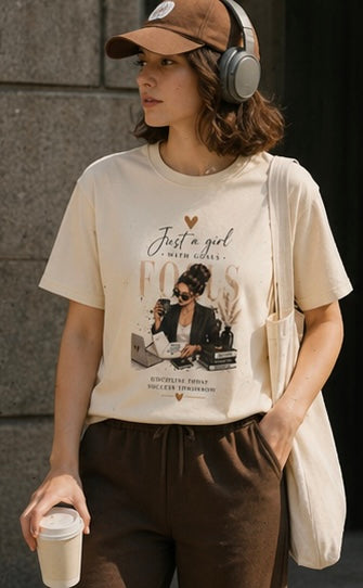 T-Shirt — “Just a Girl Who Loves Books” Literary Graphic Tee