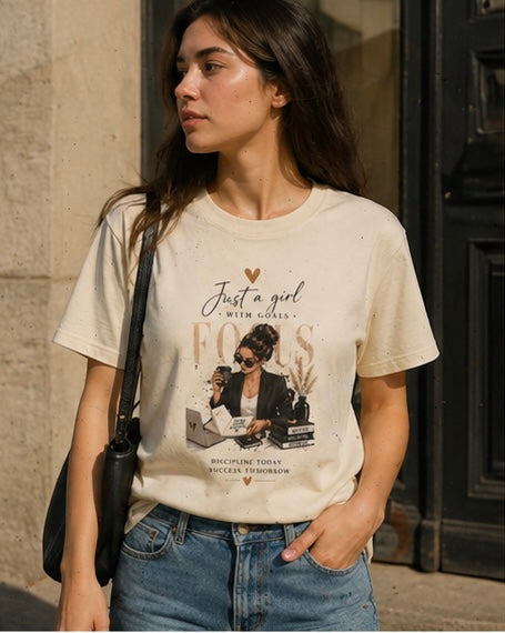 T-Shirt — “Just a Girl Who Loves Books” Literary Graphic Tee