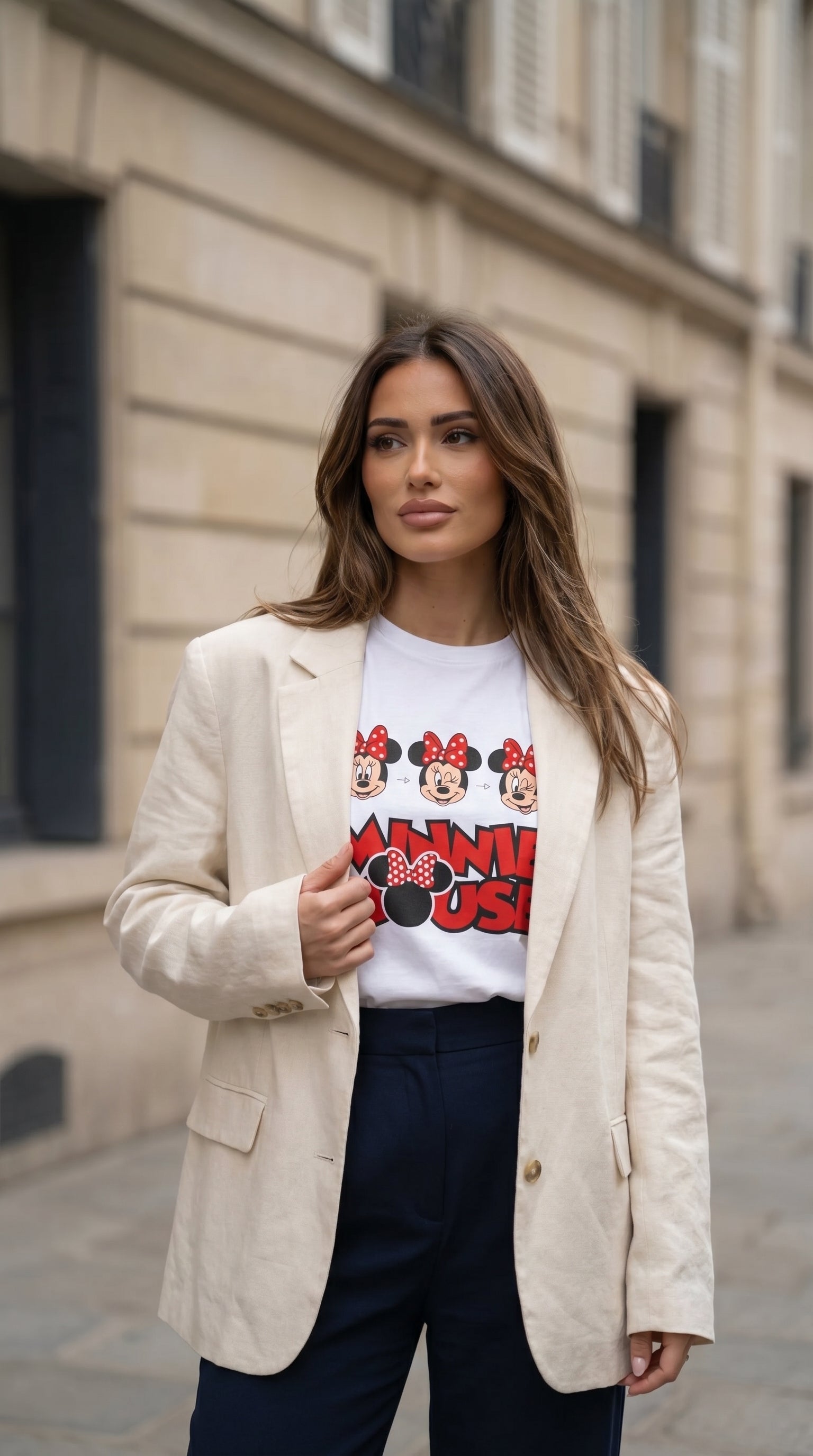 Minnie Mouse Polka Dot Graphic T-Shirt